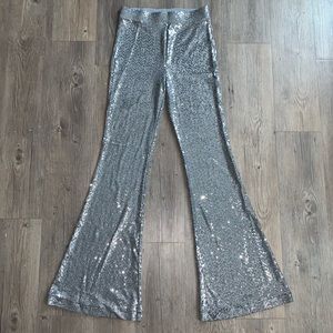 Silver Sequined Bell-Bottomed Pants!
